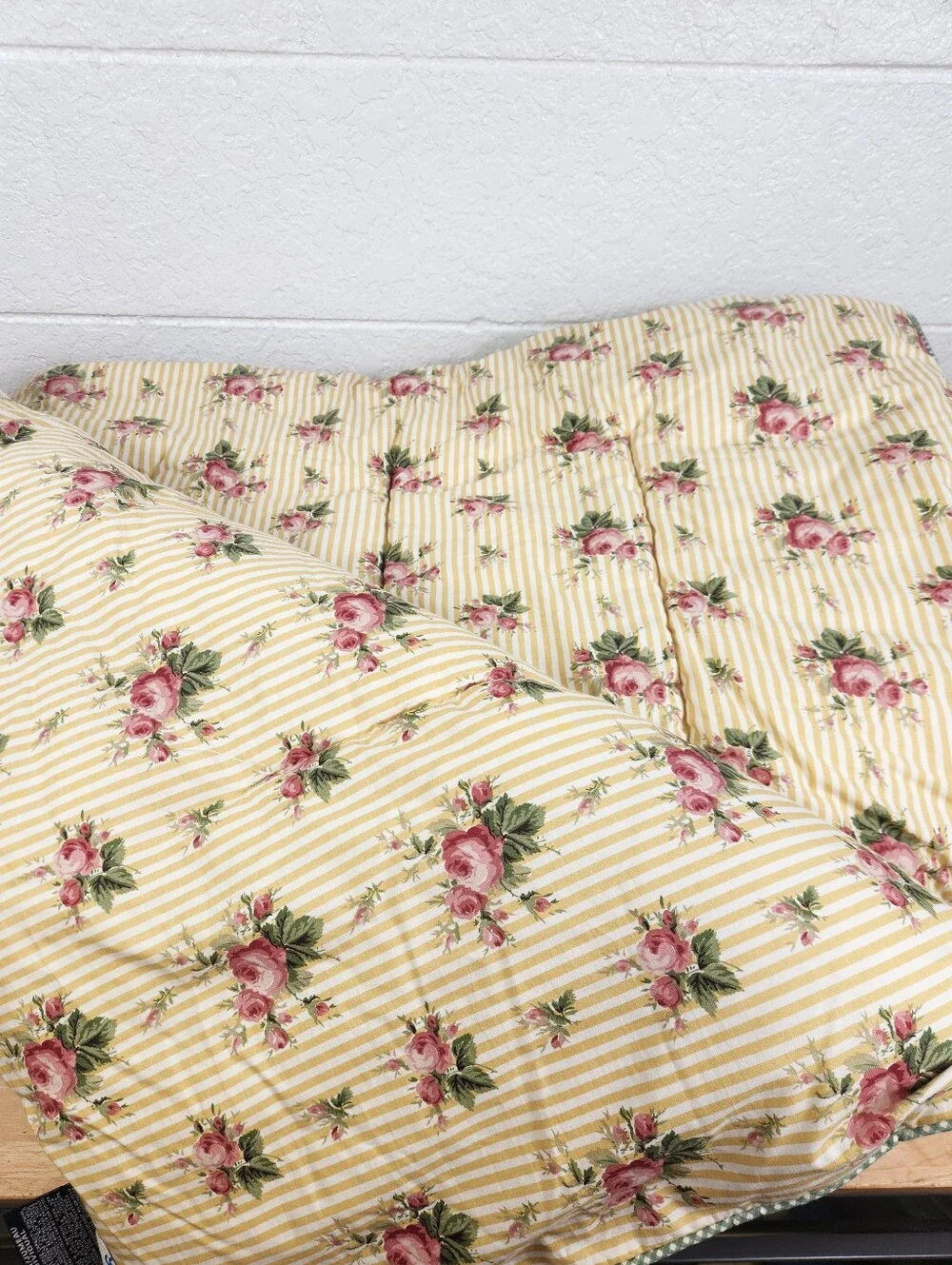RALPH LAUREN Sophie Brooke TWIN Comforter Floral Yellow Reversible Cottagecore